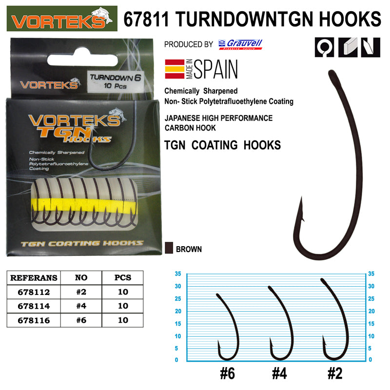 Vorteks 67811 Turndown Tgn Sazan İğnesi 10 Adet